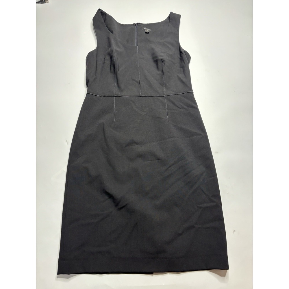 Ann Taylor Women's 4 Virgin Wool Black‎ Mini Shift Dress Minimalist Old Money